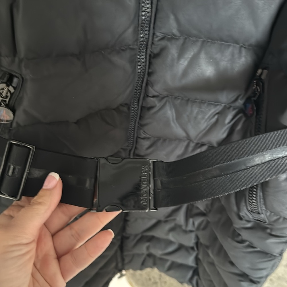 Gently used moncler coat w belt down coat - Picture 4 of 9